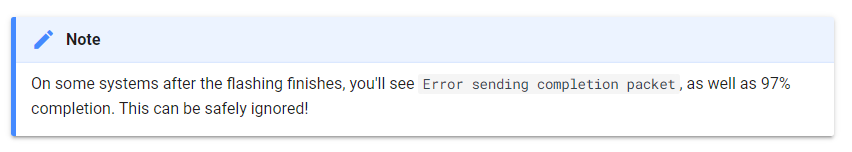 Error message